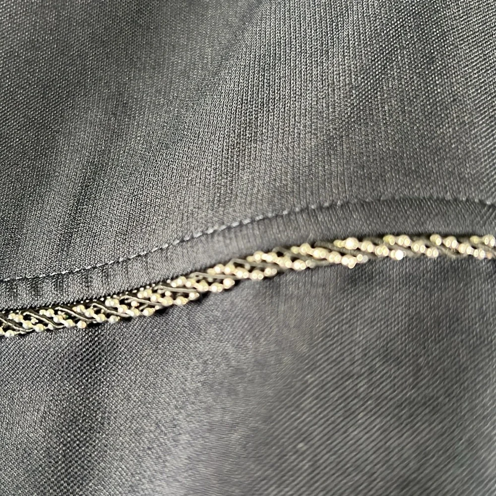 NWT Liverpool Women's Cropped Shacket with Chain Trim navy size Large A 584 - Picture 6 of 6